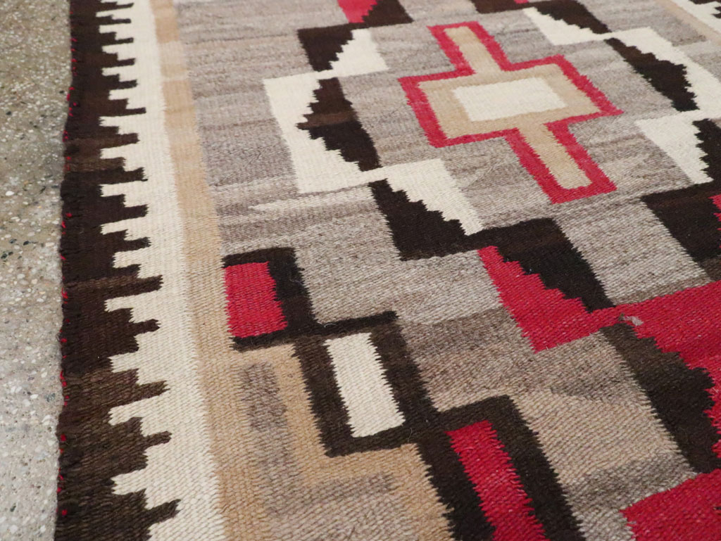 Vintage American Navajo Flatweave Rug, No.29377 - Staging