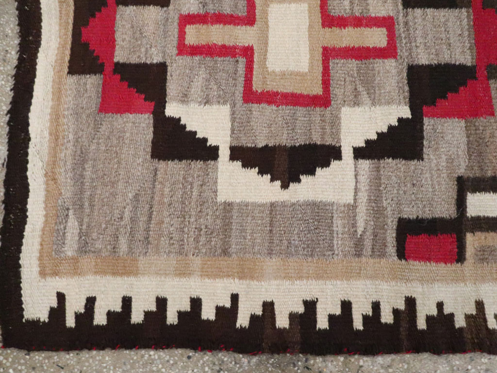 Vintage American Navajo Flatweave Rug, No.29377 - Staging