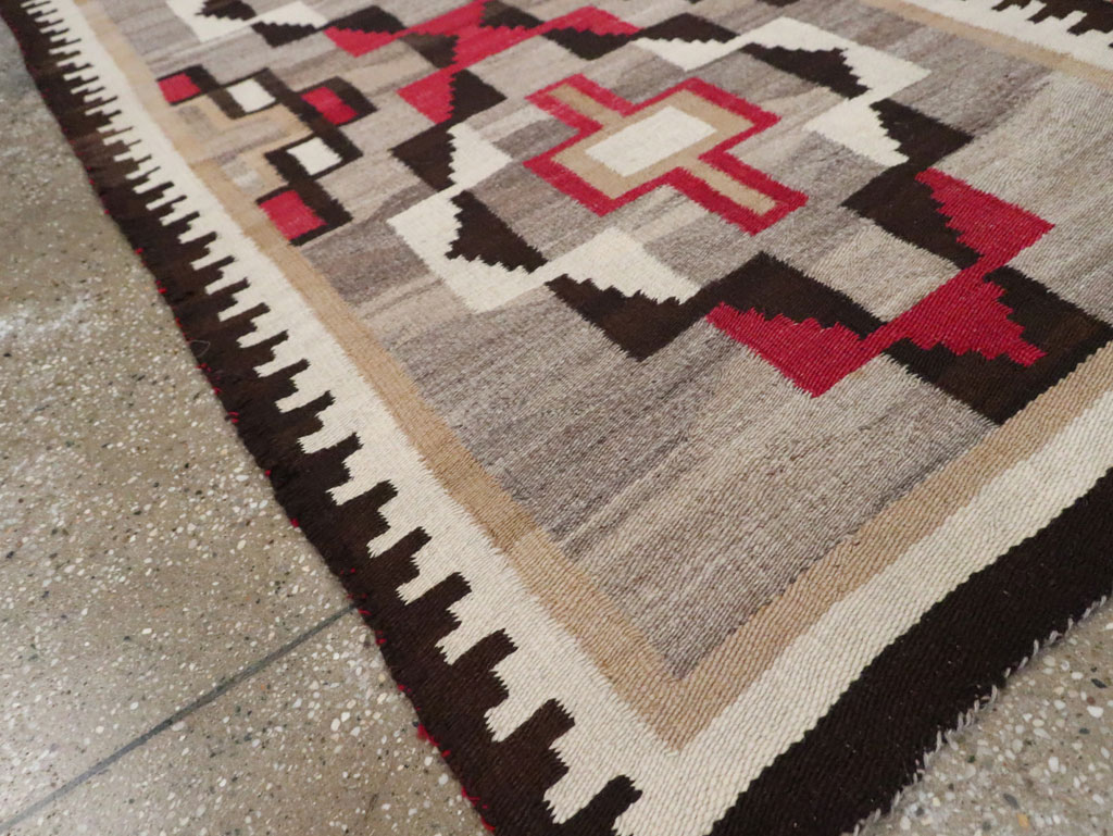 Vintage American Navajo Flatweave Rug, No.29377 - Staging