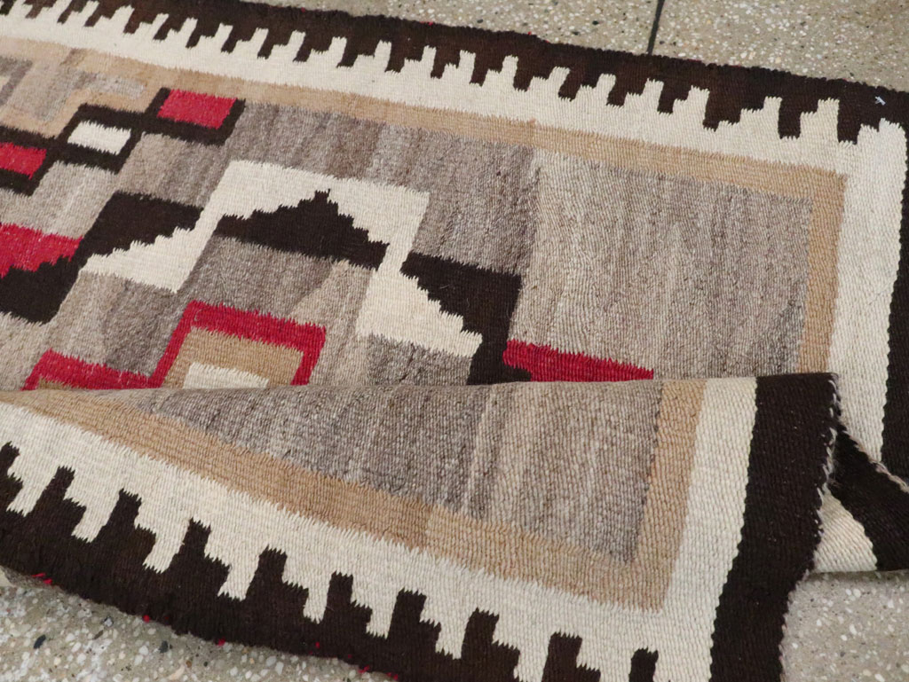 Vintage American Navajo Flatweave Rug, No.29377 - Staging