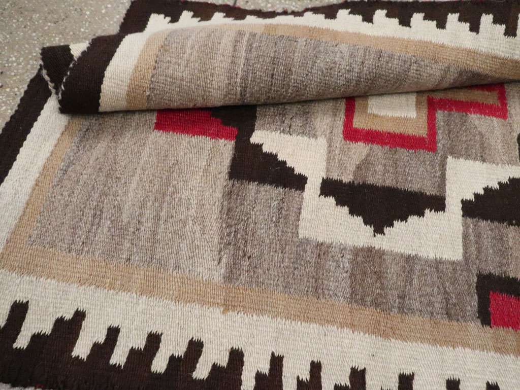 Vintage American Navajo Flatweave Rug, No.29377 - Staging