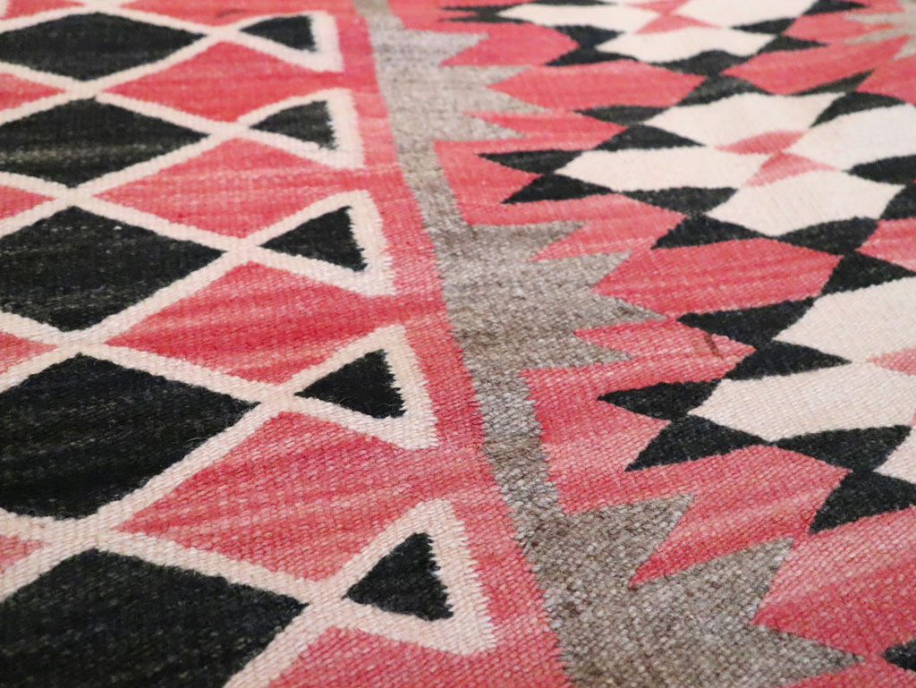Vintage American Navajo Flatweave Rug, No.29378 - Staging