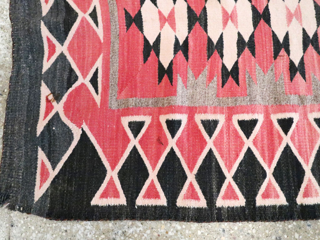 Vintage American Navajo Flatweave Rug, No.29378 - Staging
