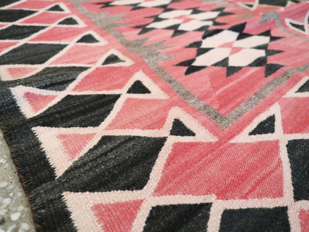 Vintage American Navajo Flatweave Rug, No.29378 - Staging