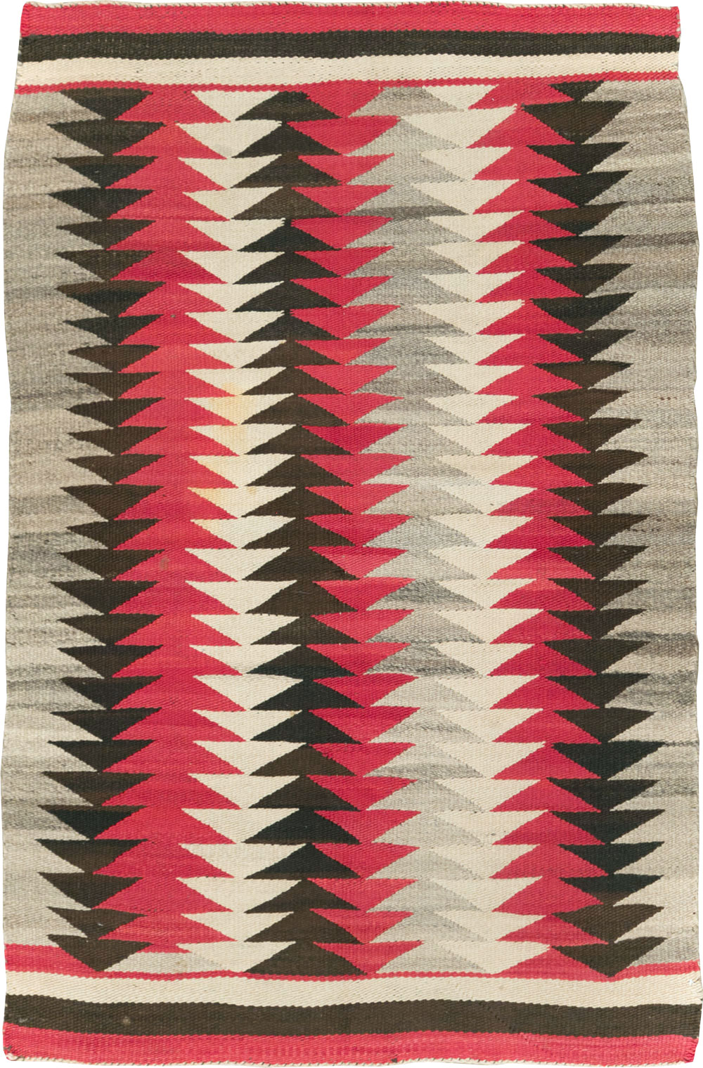 Vintage American Navajo Flatweave Rug, No.29380 - Staging