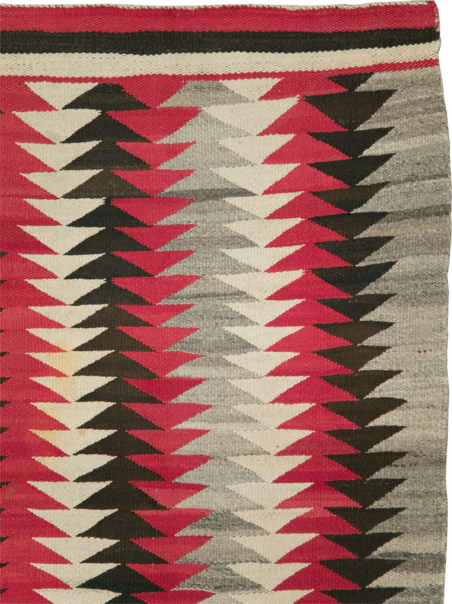 Vintage American Navajo Flatweave Rug, No.29380 - Staging