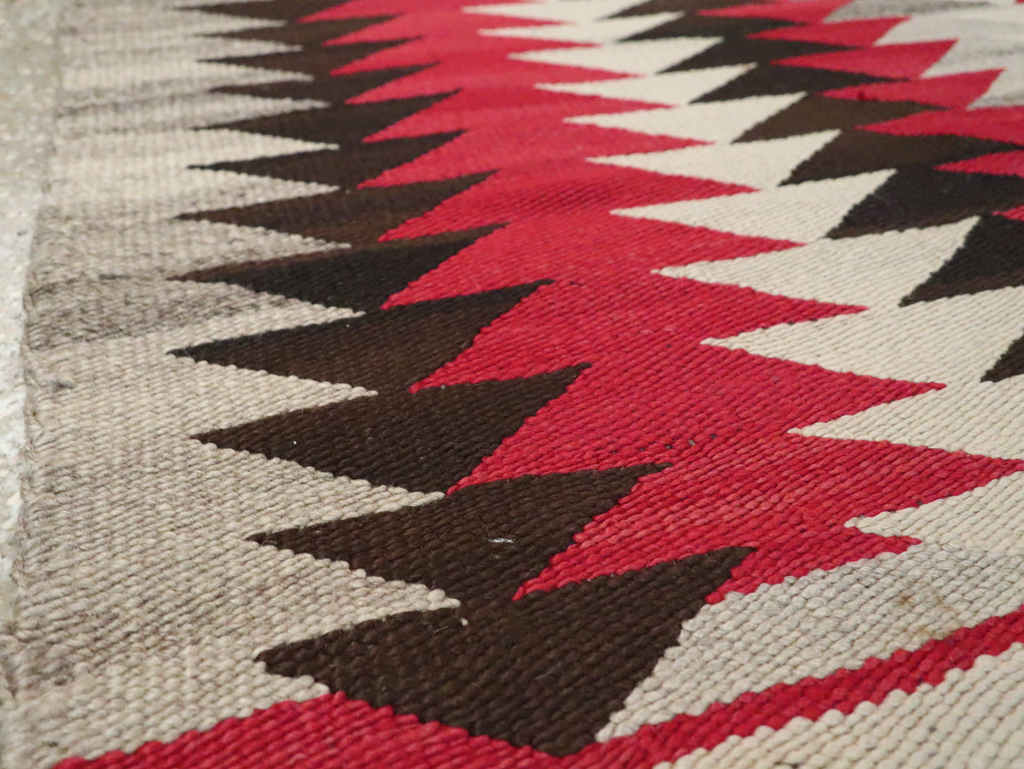 Vintage American Navajo Flatweave Rug, No.29380 - Staging