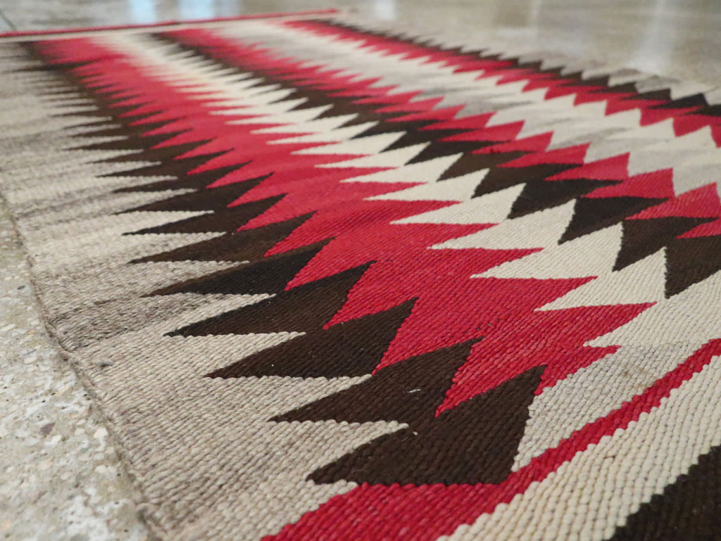 Vintage American Navajo Flatweave Rug, No.29380 - Staging