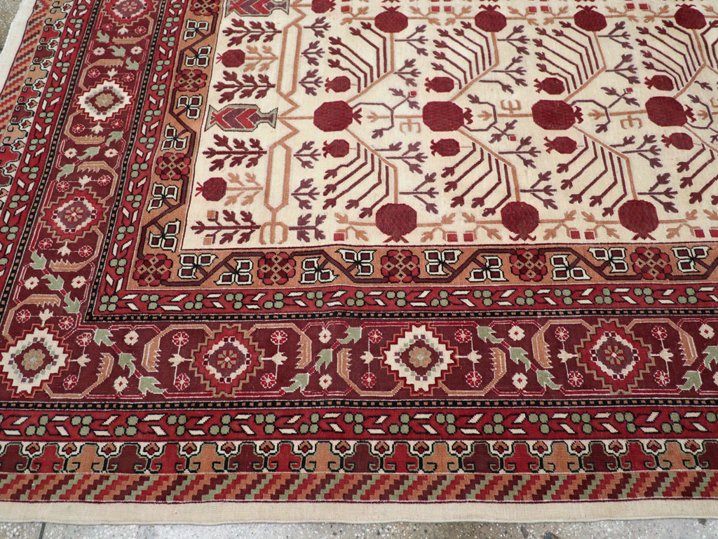 Vintage East Turkestan Khotan Room Size Carpet, No.29381 - Staging