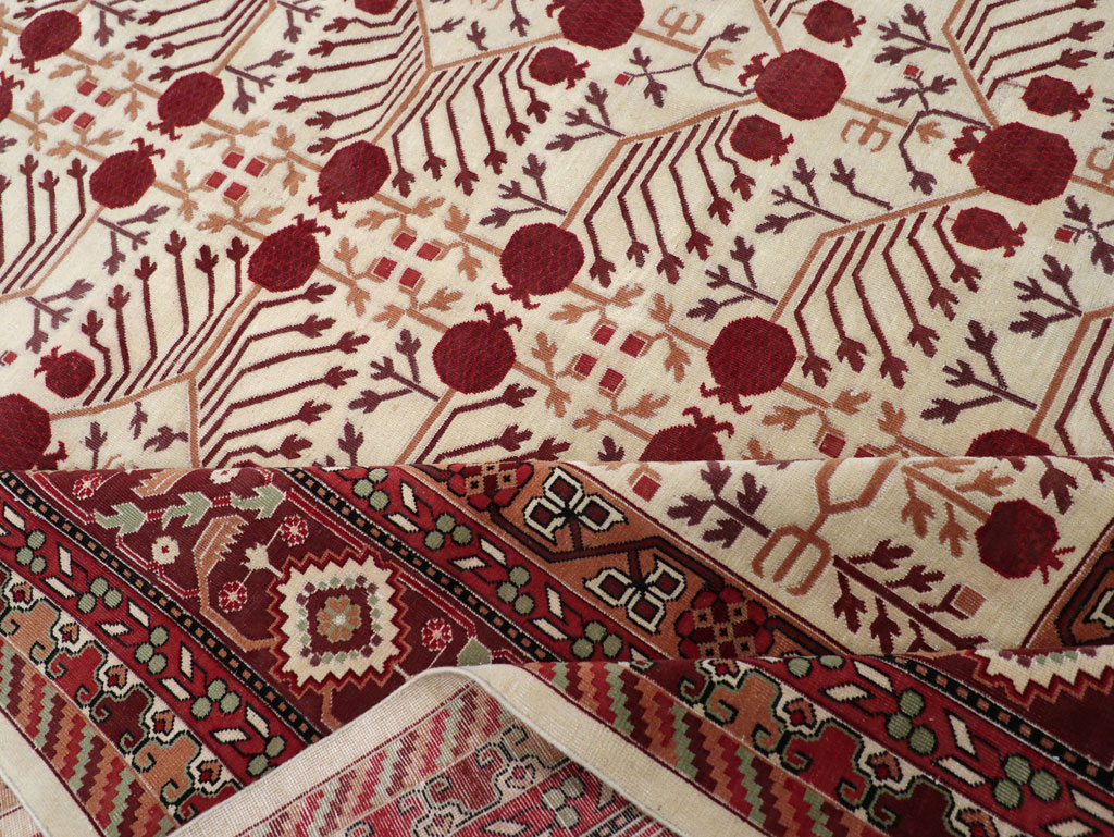 Vintage East Turkestan Khotan Room Size Carpet, No.29381 - Staging