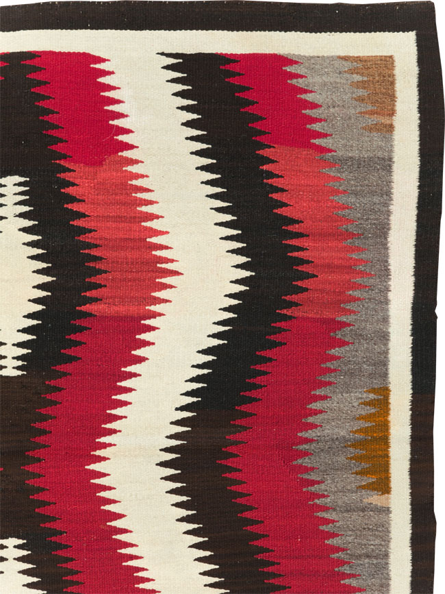 Vintage American Navajo Flatweave Rug, No.29387 - Staging