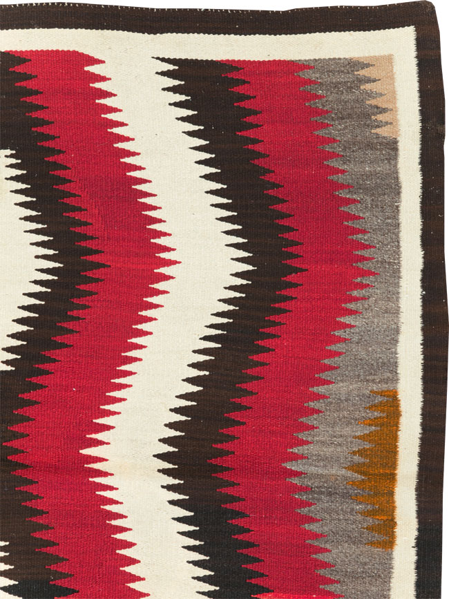 Vintage American Navajo Flatweave Rug, No.29387 - Staging