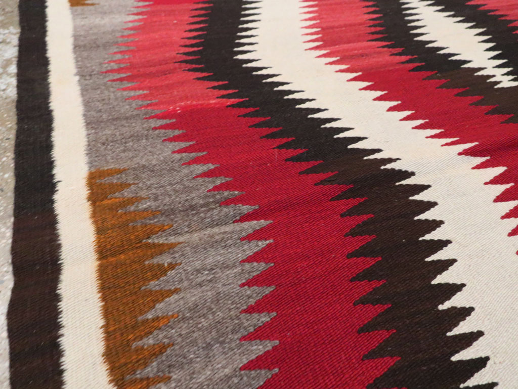 Vintage American Navajo Flatweave Rug, No.29387 - Staging