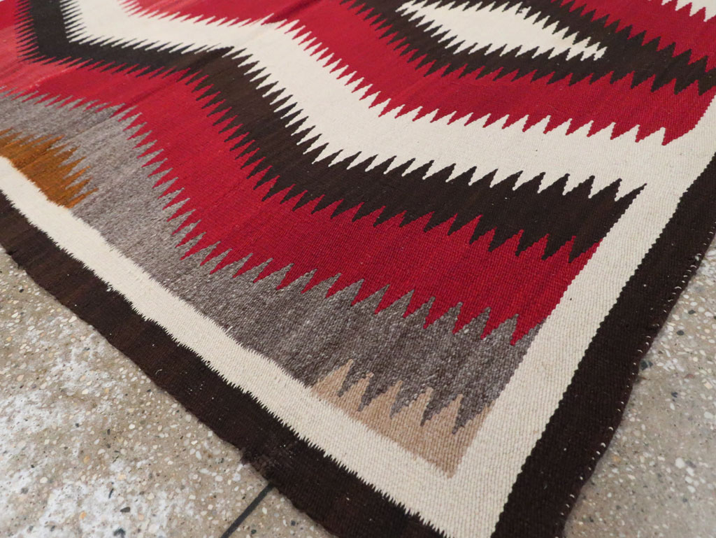 Vintage American Navajo Flatweave Rug, No.29387 - Staging