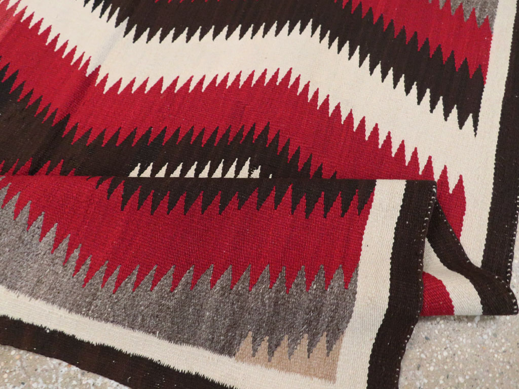 Vintage American Navajo Flatweave Rug, No.29387 - Staging