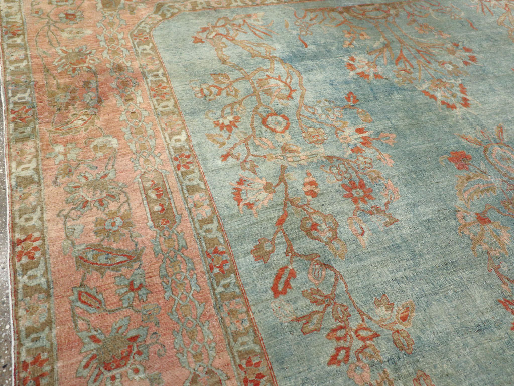 Antique Persian Sarouk Room Size Carpet, No.29396 - Staging