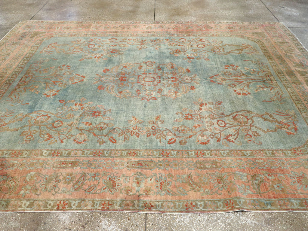 Antique Persian Sarouk Room Size Carpet, No.29396 - Staging