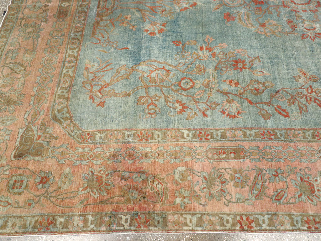 Antique Persian Sarouk Room Size Carpet, No.29396 - Staging