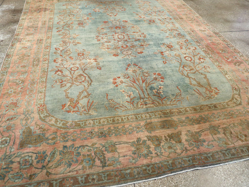 Antique Persian Sarouk Room Size Carpet, No.29396 - Staging