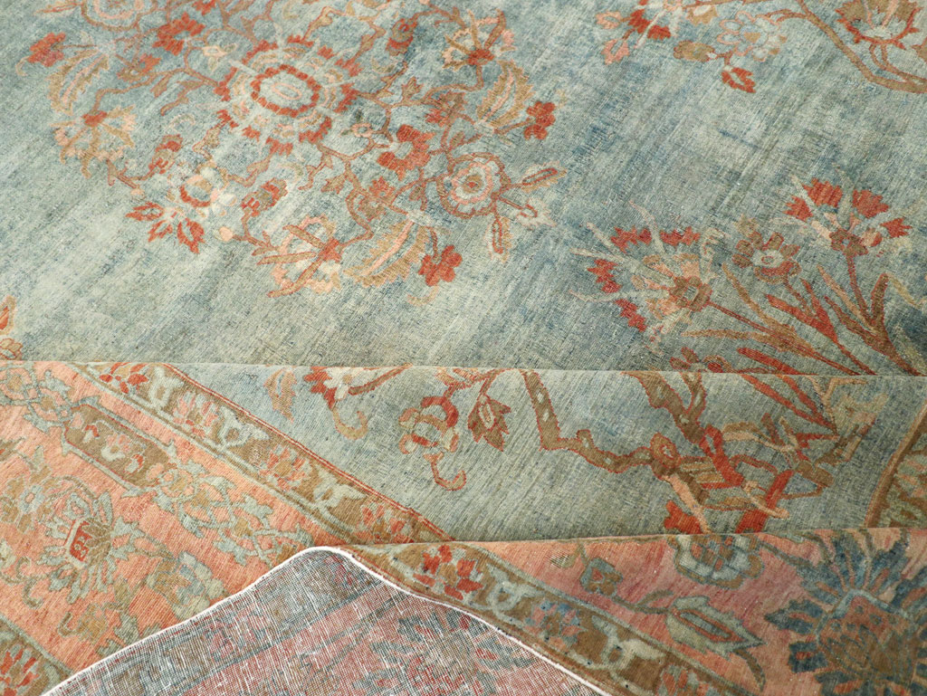 Antique Persian Sarouk Room Size Carpet, No.29396 - Staging