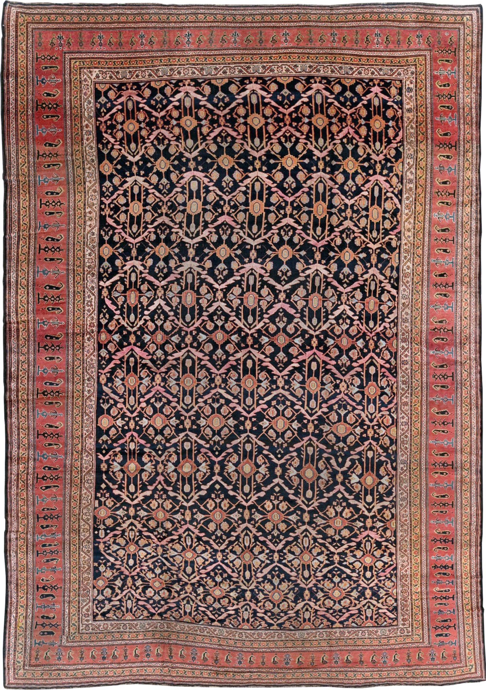 Antique Persian Bakhtiari Carpet, No.29400 - Staging