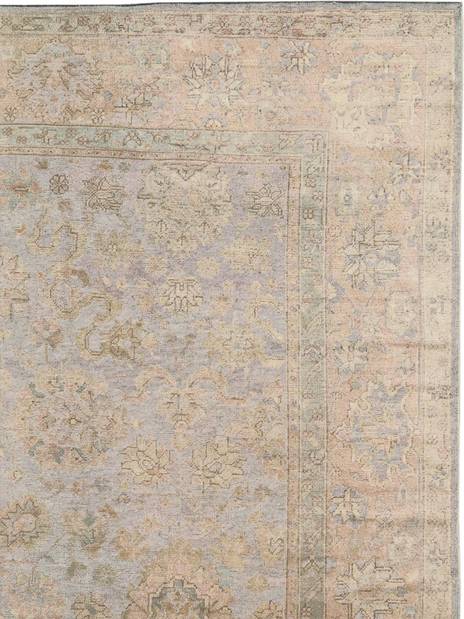 Antique Turkish Oushak Large Carpet, No.29404 - Staging