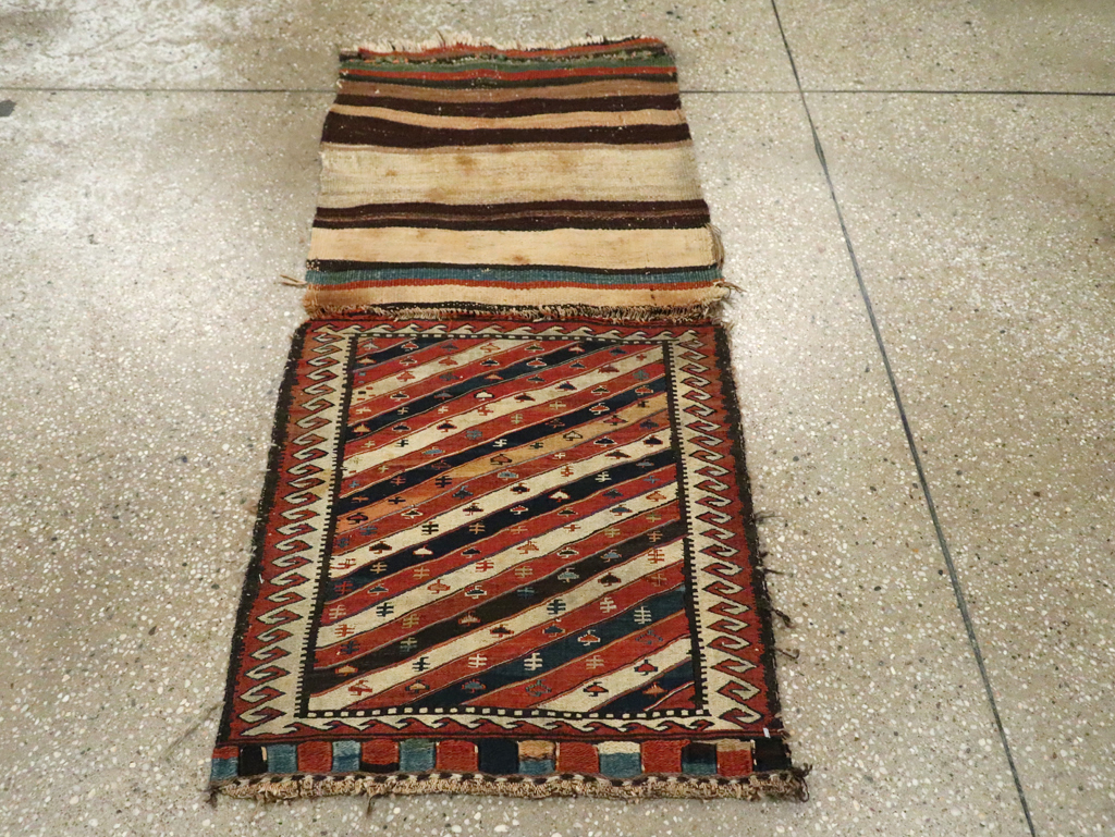 Antique Central Asian Shahsavan Soumak Bag, No.29411 - Staging