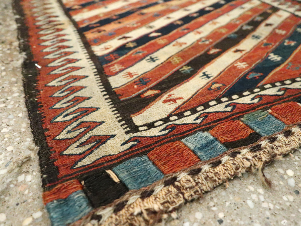 Antique Central Asian Shahsavan Soumak Bag, No.29411 - Staging