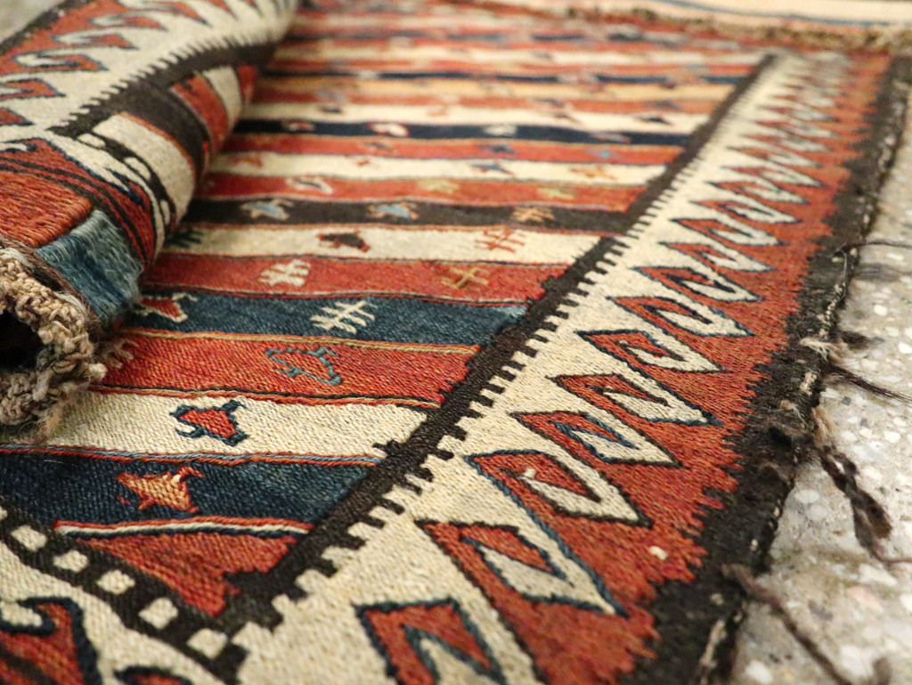 Antique Central Asian Shahsavan Soumak Bag, No.29411 - Staging