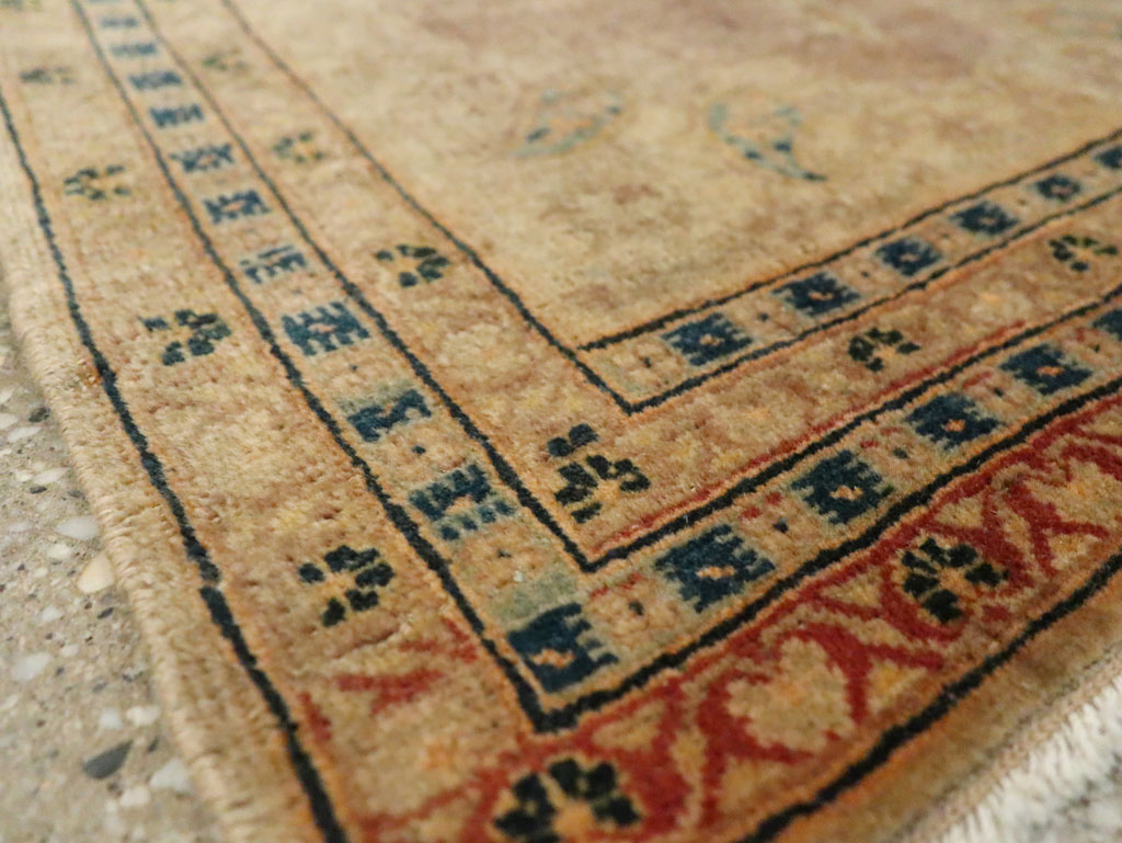 Antique Persian Tabriz Throw Rug, No.29414 - Staging