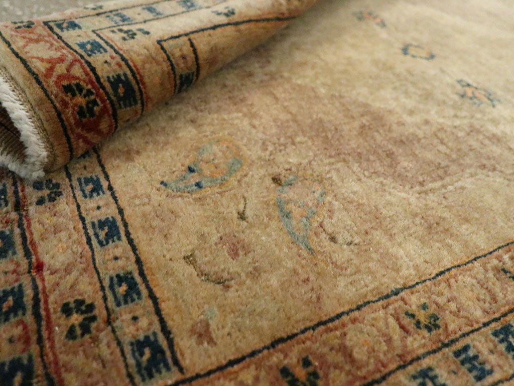 Antique Persian Tabriz Throw Rug, No.29414 - Staging