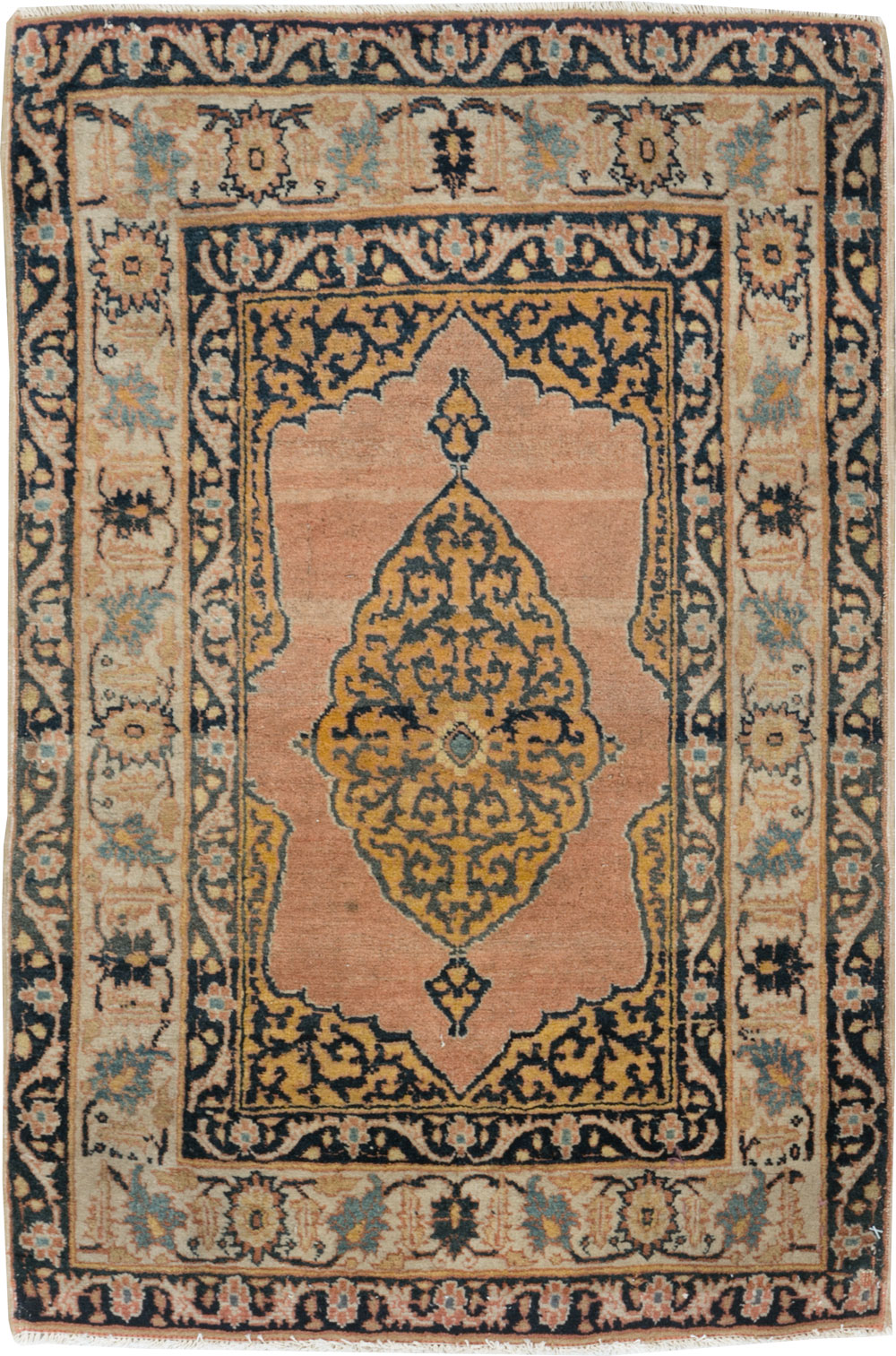Antique Persian Tabriz Haji Jalili Throw Rug, No.29415 - Staging
