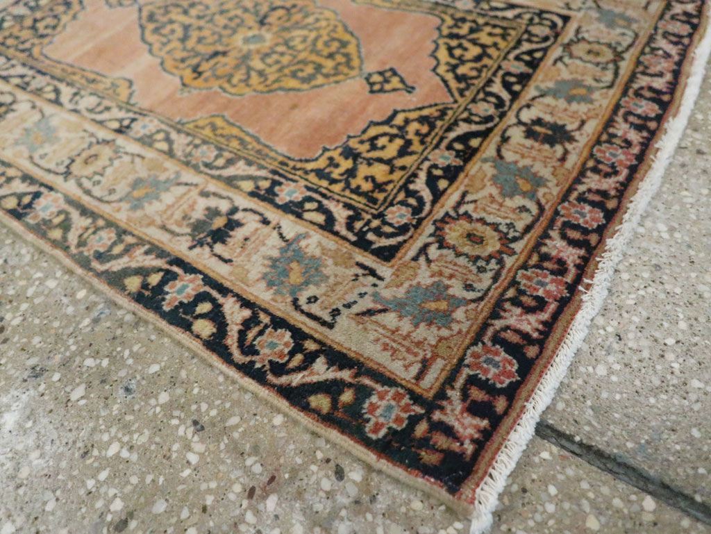 Antique Persian Tabriz Haji Jalili Throw Rug, No.29415 - Staging