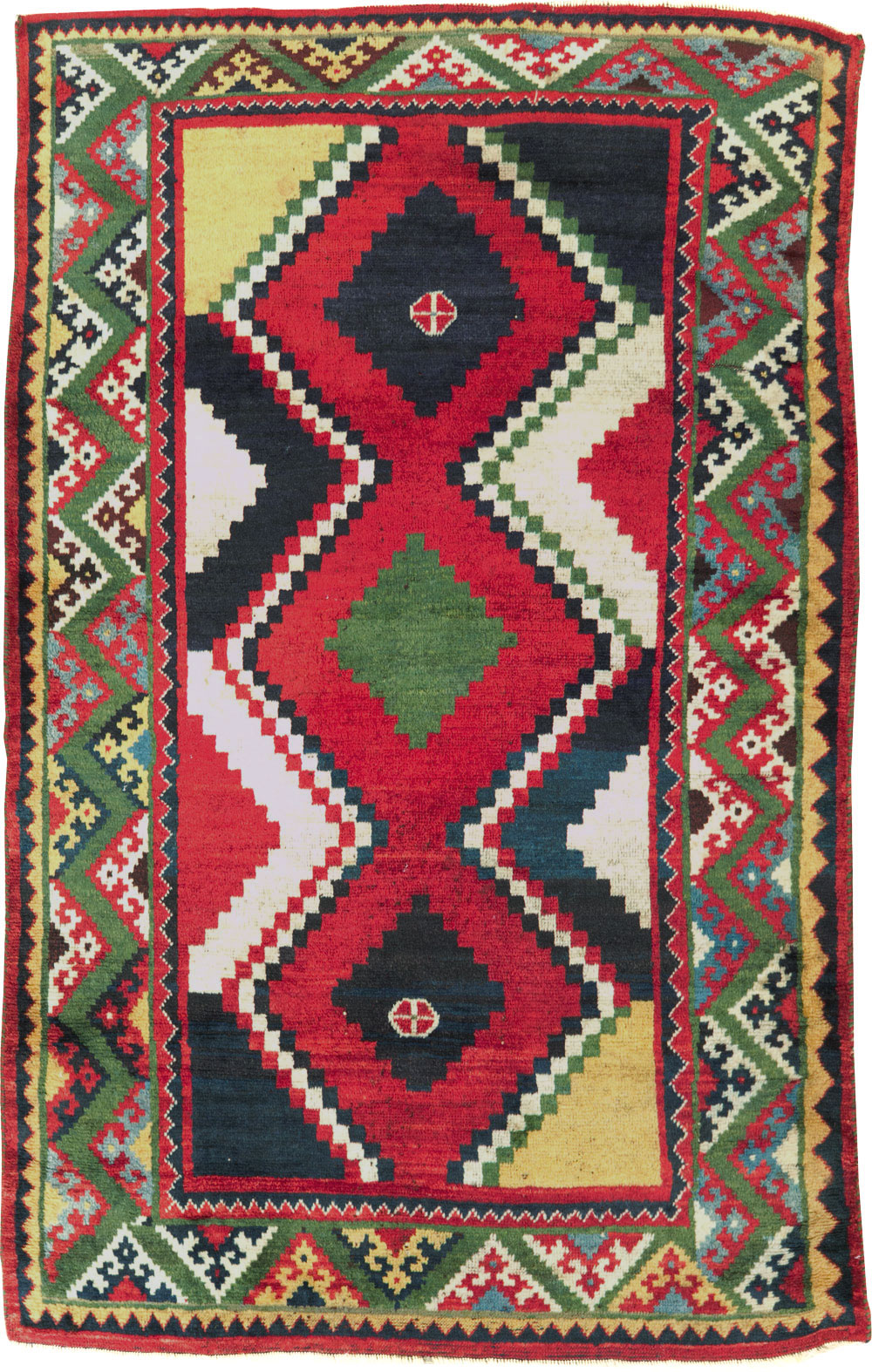 Vintage Persian Gabbeh Rug, No.29417 - Staging