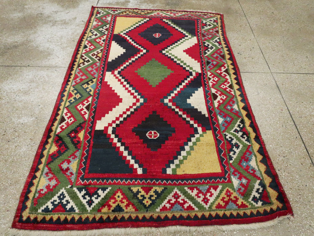Vintage Persian Gabbeh Rug, No.29417 - Staging