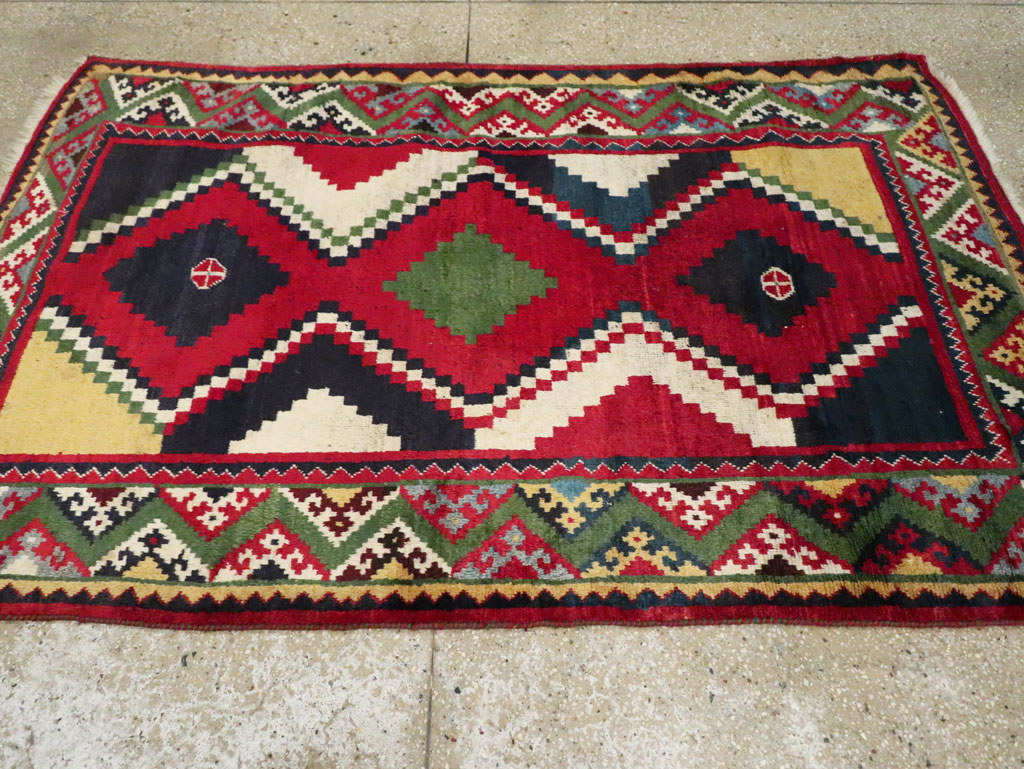Vintage Persian Gabbeh Rug, No.29417 - Staging