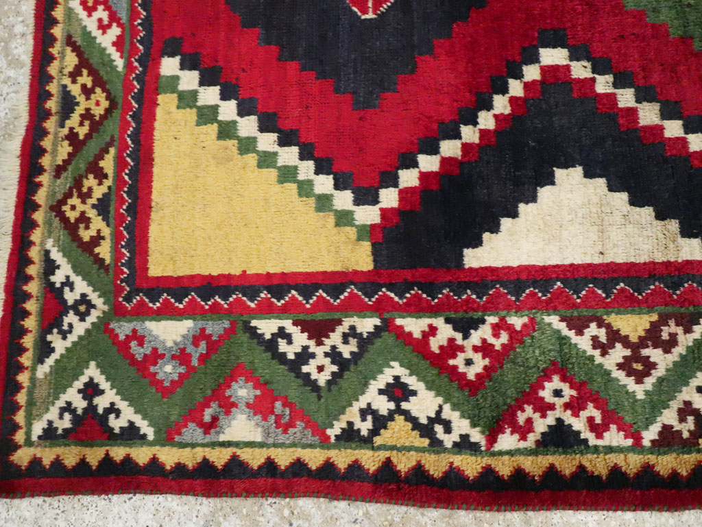 Vintage Persian Gabbeh Rug, No.29417 - Staging