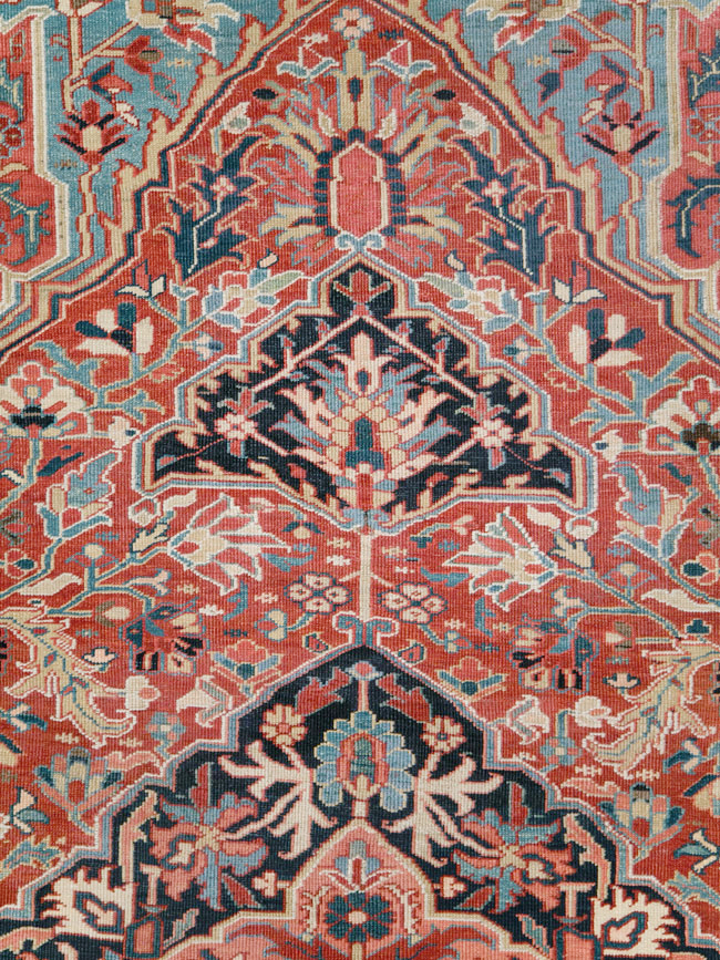 Antique Persian Heriz Carpet, No.29419 - Staging