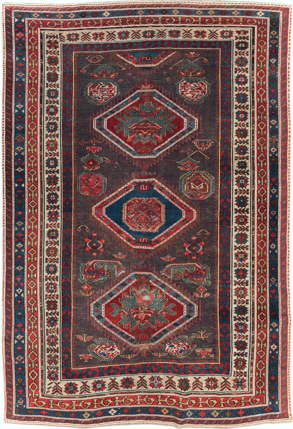 Antique Northwest Persian Tribal Accent Rug, No.29424 - Staging