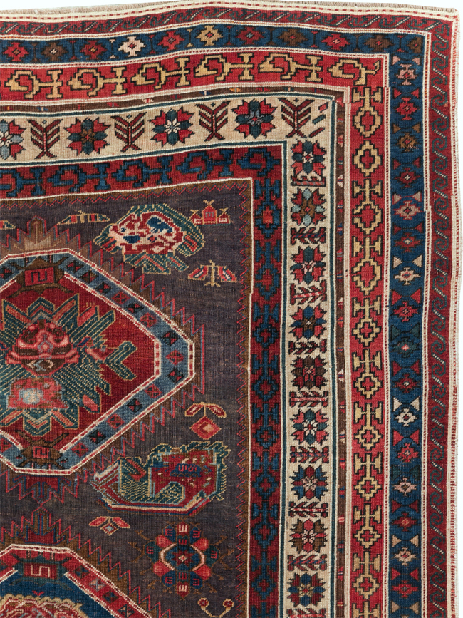 Antique Northwest Persian Tribal Accent Rug, No.29424 - Staging