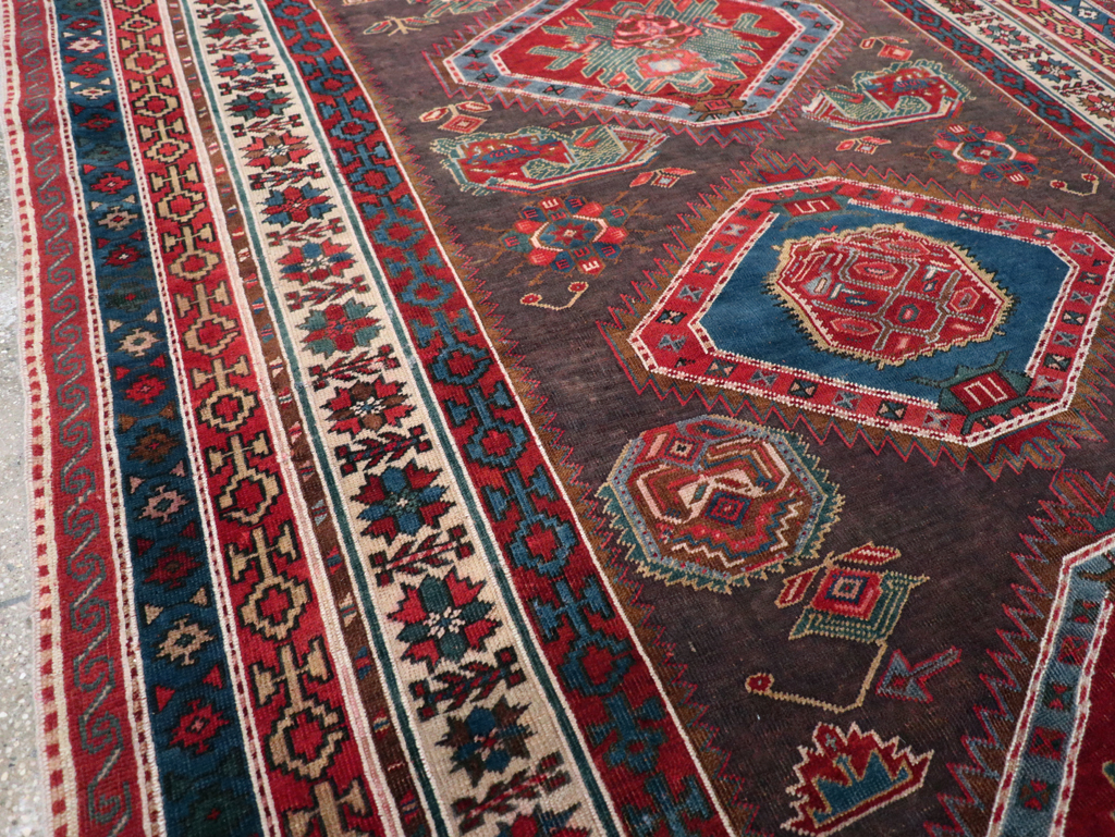 Antique Northwest Persian Tribal Accent Rug, No.29424 - Staging