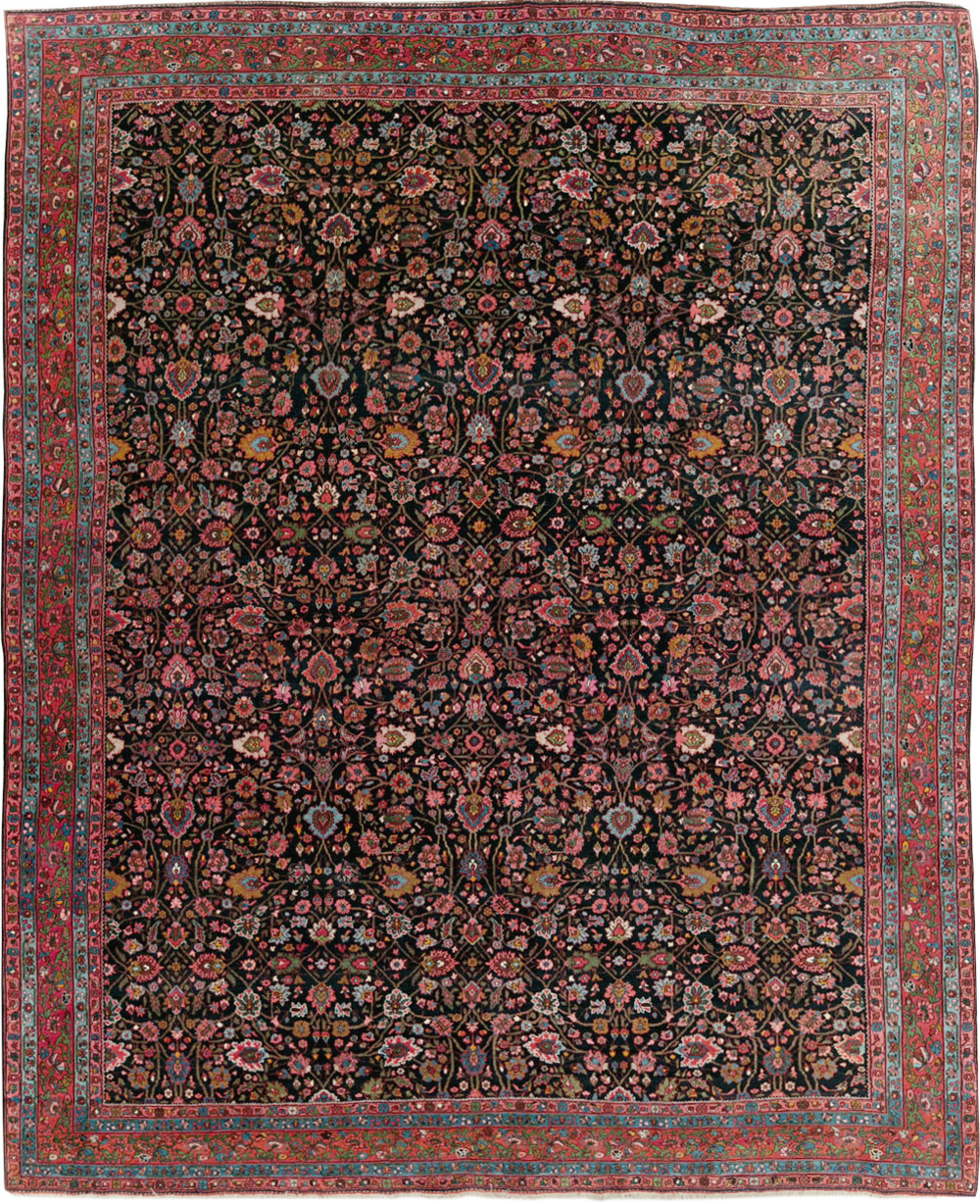 Antique Persian Bidjar Room Size Carpet, No.29425 - Staging