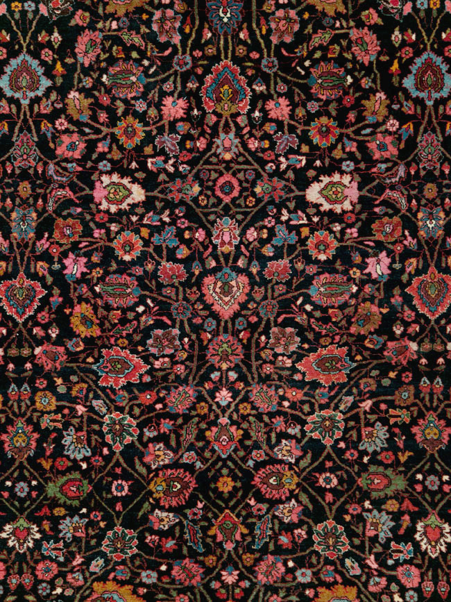 Antique Persian Bidjar Room Size Carpet, No.29425 - Staging