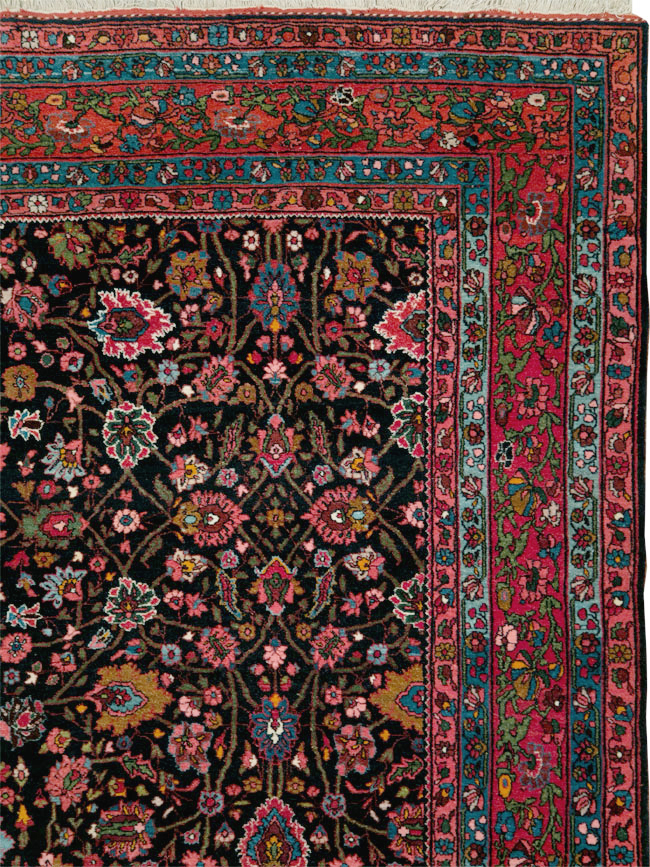 Antique Persian Bidjar Room Size Carpet, No.29425 - Staging