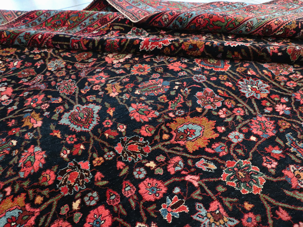 Antique Persian Bidjar Room Size Carpet, No.29425 - Staging