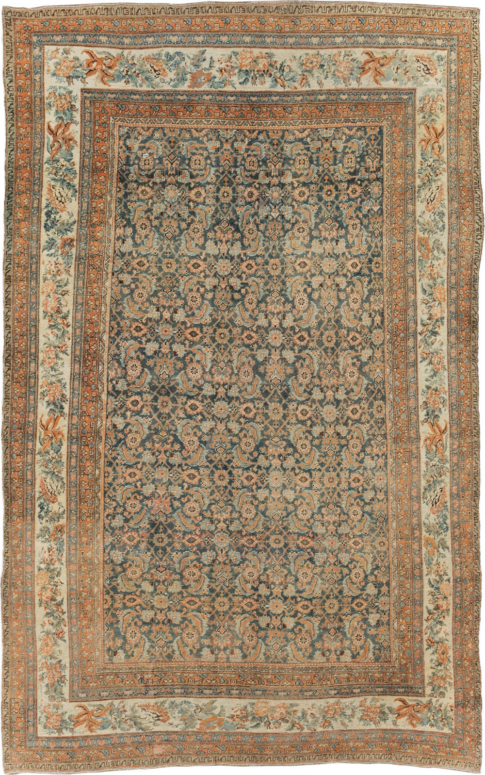 Antique Persian Bidjar Room Size Carpet, No.29427 - Staging