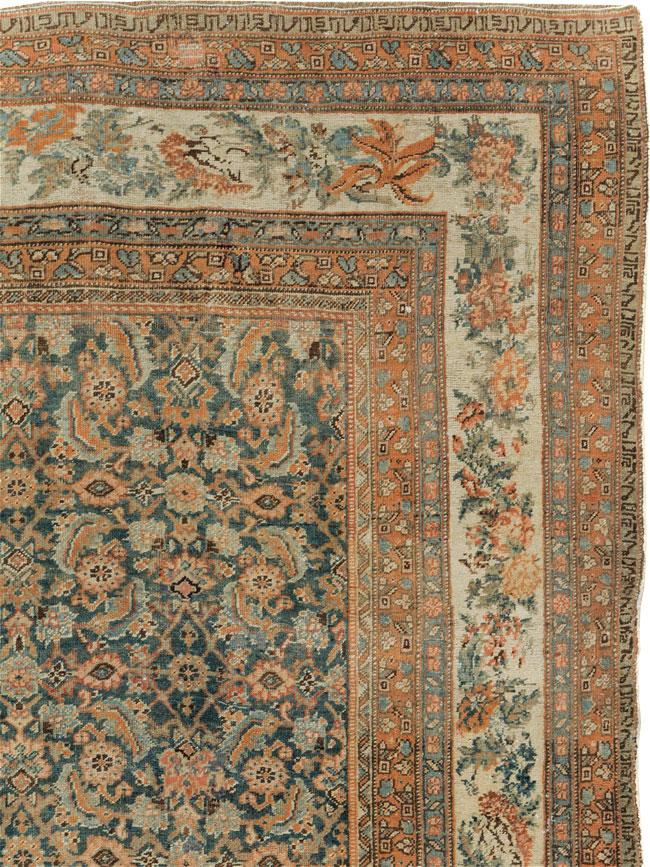 Antique Persian Bidjar Room Size Carpet, No.29427 - Staging