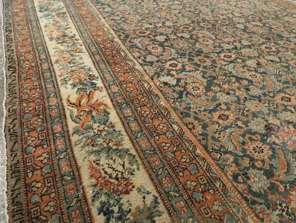 Antique Persian Bidjar Room Size Carpet, No.29427 - Staging