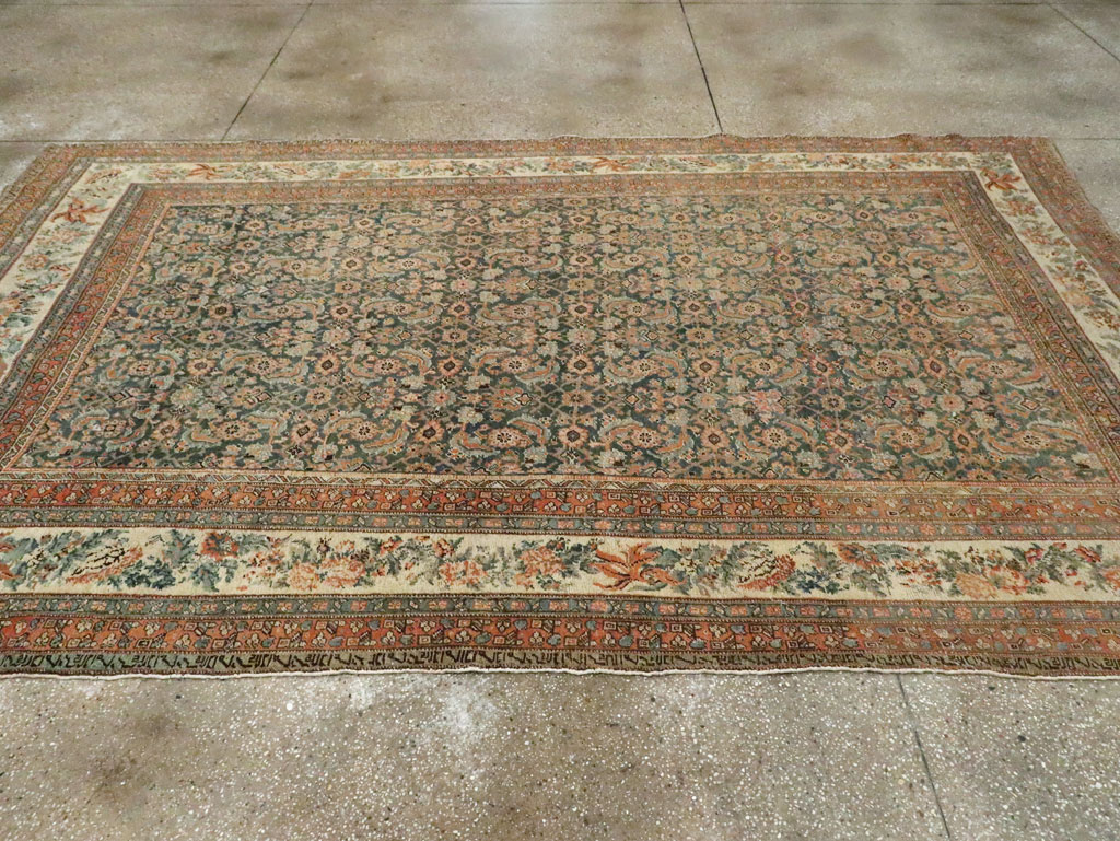 Antique Persian Bidjar Room Size Carpet, No.29427 - Staging