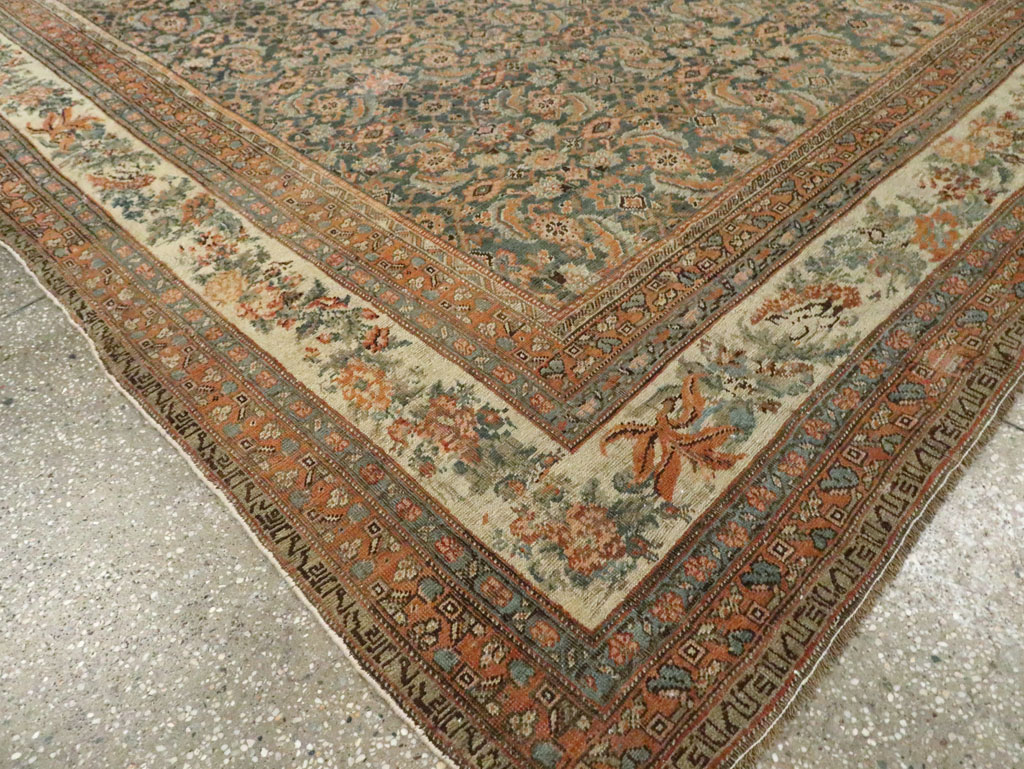 Antique Persian Bidjar Room Size Carpet, No.29427 - Staging